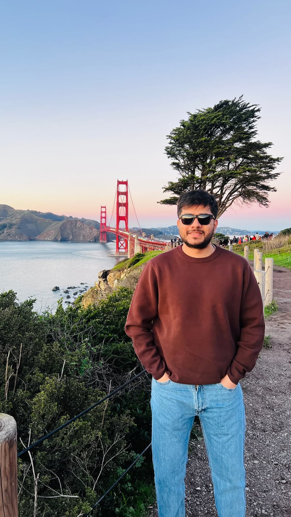 Aditya Anand Patil near the Golden Gate Bridge
